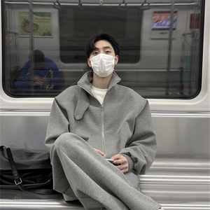 高质量华棉加绒加厚卫衣设计休闲外套男潮牌WY8892图片
