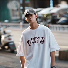 2023短袖抖音工艺毛线刺绣精梳紧密赛络纺240克T269-P45-控59，男装T恤，星座222-2（原202-8）