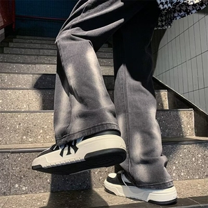 美式高街牛仔裤男韩版潮流渐变色2024冬季新款ins长裤RK1341-P45图片