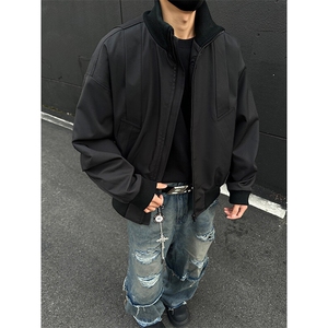 美式飞行服立领夹克男款痞帅短款外套棒球服潮504-W680-特P60控98图片