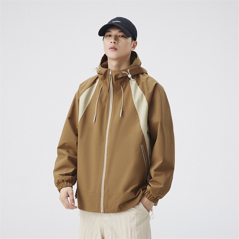 秋季宽松夹克男撞色冲锋衣外套DSA157B-JK7837-P68,男装夹克,电商A157B