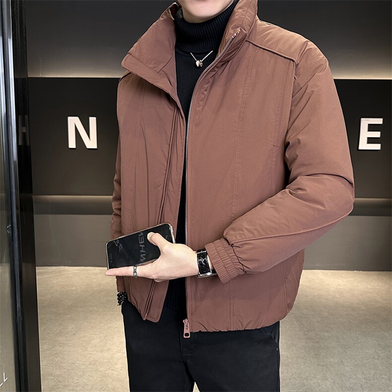 M-3XL9830-P195288标50绒纯色短款立领简单羽绒服男,男装羽绒服,电商B321-1
