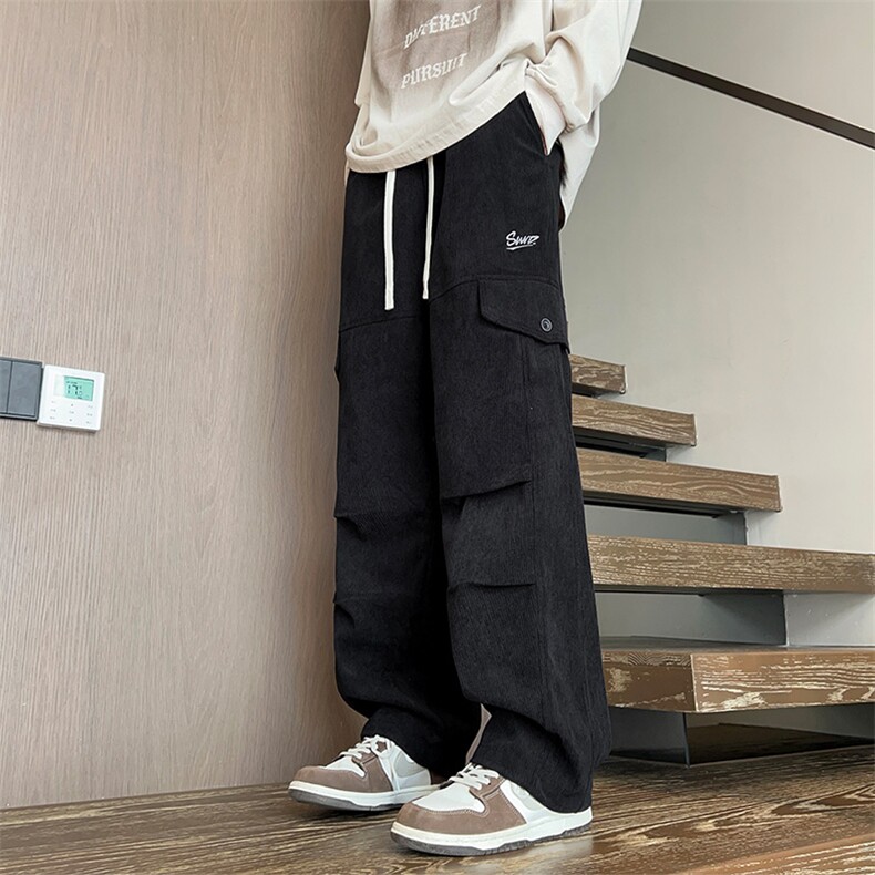 美式休闲裤子男款卫裤潮牌宽松高街复古直筒运动裤K530-P50,男装休闲裤,星座308B-2