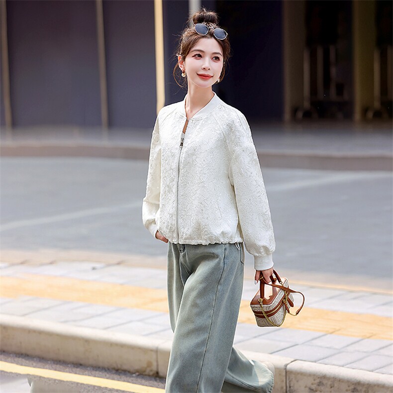 2026春装新款小个子显高上衣短款韩系洋气亮片黑色宽松外套女,女装短外套,美沁