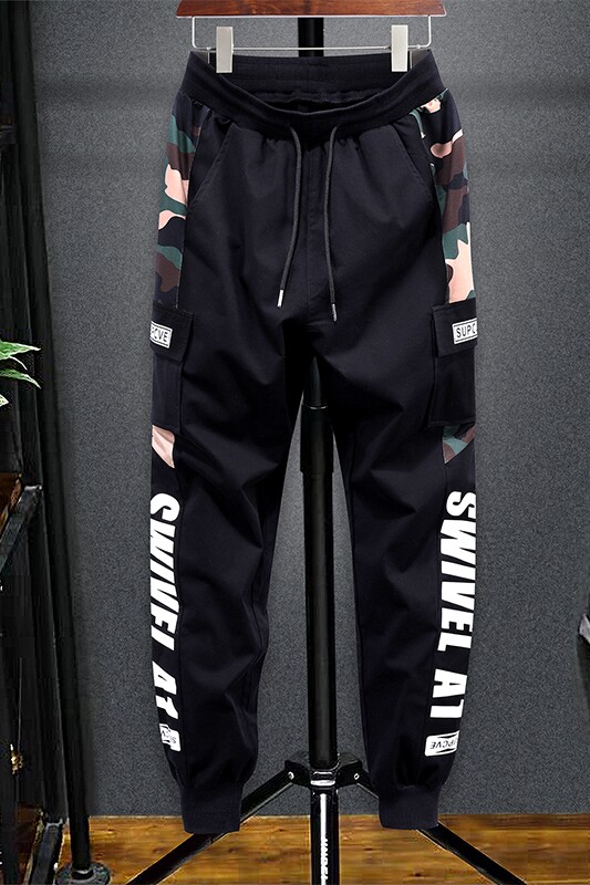 男加肥加大码春秋束脚工装裤5032-1_2288M-4XLP555XL-9XLP65,男装休闲裤,星座1516-1
