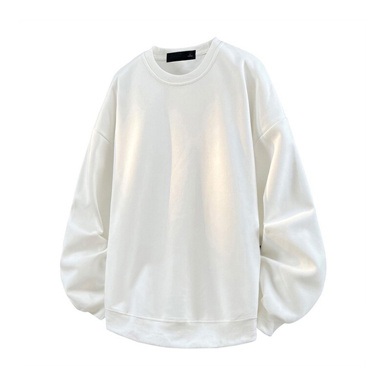 抖音得物重工品460克全棉重磅同底同色粗矿纹理美式纯色圆领卫衣，男装卫衣，电商A486-1