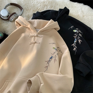 904-2-SY677-P60控88秋装新款新中式盘扣连帽卫衣宽松男女图片