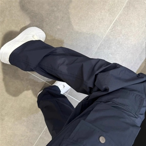 K523-P38  多口袋藏青色裤子美式复古高街工装裤直筒休闲裤图片