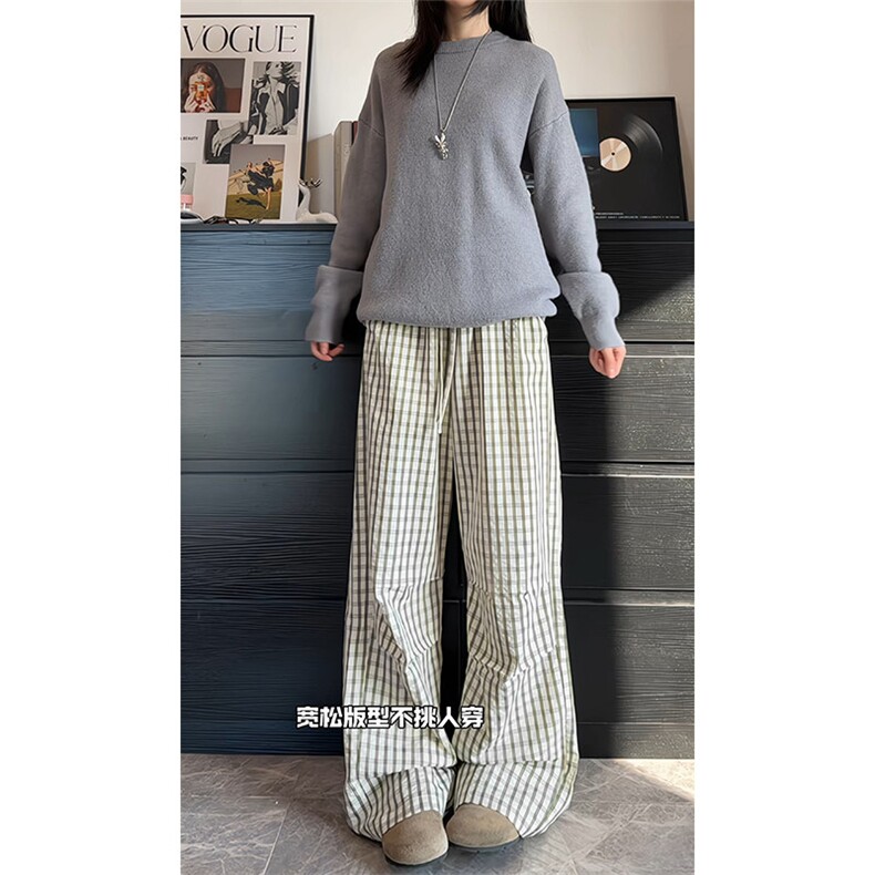 网图2026春夏衔接新款格子褶皱休闲裤男K6709特P32建议零售价78,男装休闲裤,电商A001-1
