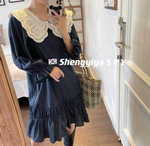 蝴蝶领娃娃连衣裙，女装连衣裙，6·9衣社