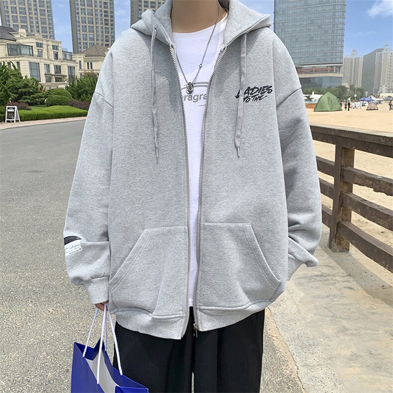 Y8882 P43 港风外景 秋季连帽开衫卫衣宽松休闲百搭学生新款潮流图片