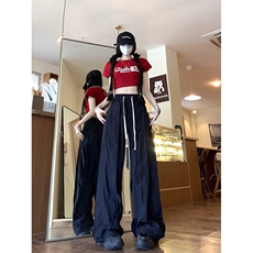 高街休闲裤男女韩版潮流拼接帅百搭2024秋季新款ins长裤K5663-P46，男装休闲裤，星座412-3