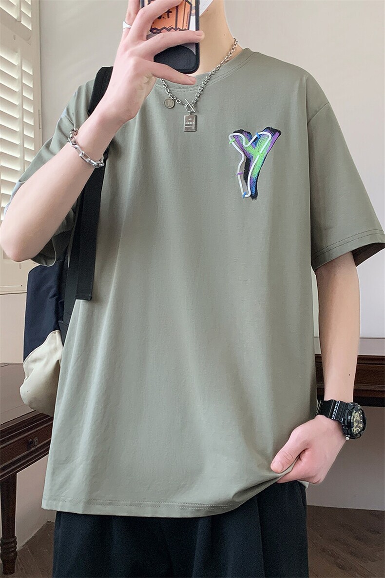 夏季男短袖t恤高品质多工艺发泡印大码T恤衫HF8510-P34,男装T恤,星座1206（原A206）