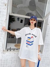 时尚潮流欧货大版T恤，女装T恤，泽妤