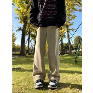 直播品质冬季保暖加厚摇粒绒宽松直筒休闲裤4 XZ502-K725-P55控79图片