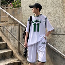 男潮流休闲套装篮球服Y027P35图片