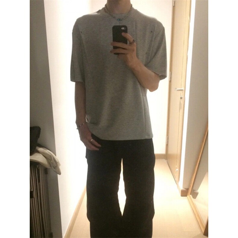 DX550LL-特P42cleanfit解构风铆钉短袖t恤男高级感痞帅半袖体恤,男装T恤,星座1007（原301D）