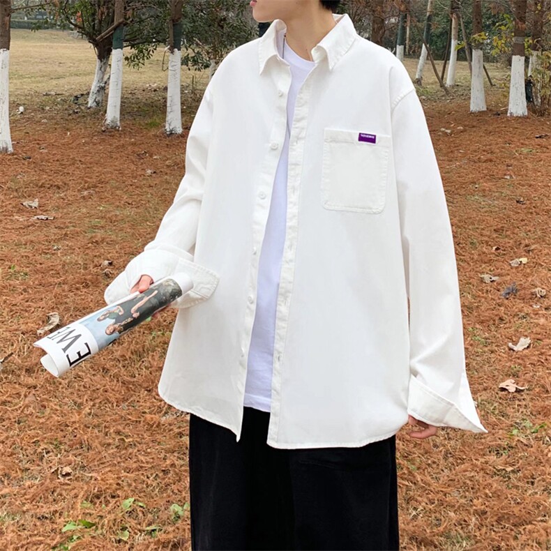 长袖衬衫春款男港风潮流灯芯绒CS09P35,男装衬衫,星座1116-2