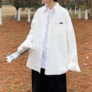 长袖衬衫春款男港风潮流灯芯绒CS09P35图片