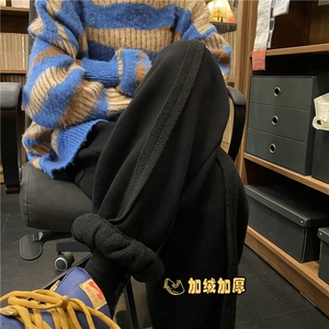 2023冬季新款加绒加厚中缝束脚卫裤休闲裤B315-K23495-P65控78图片