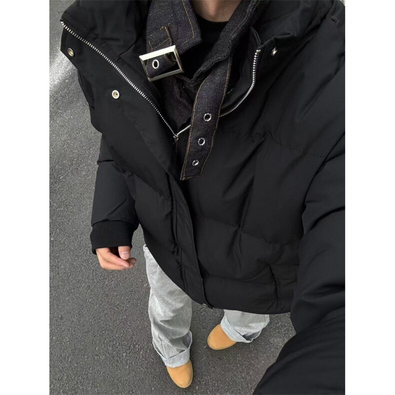抖音质量假两件牛仔领宽松百搭棉衣ZM075-P95,男装棉衣,星座313A(原308A-2)