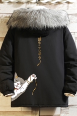 MM48013-P130冬季大毛领衣男士大码加厚袄男服砖墙，男装棉衣，电商A040A