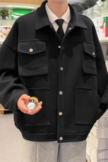 男装呢料大衣2026秋冬季新款毛呢大衣男生外套XZ514-2-F598-P125，男装毛呢大衣，星座514-2(原B239)