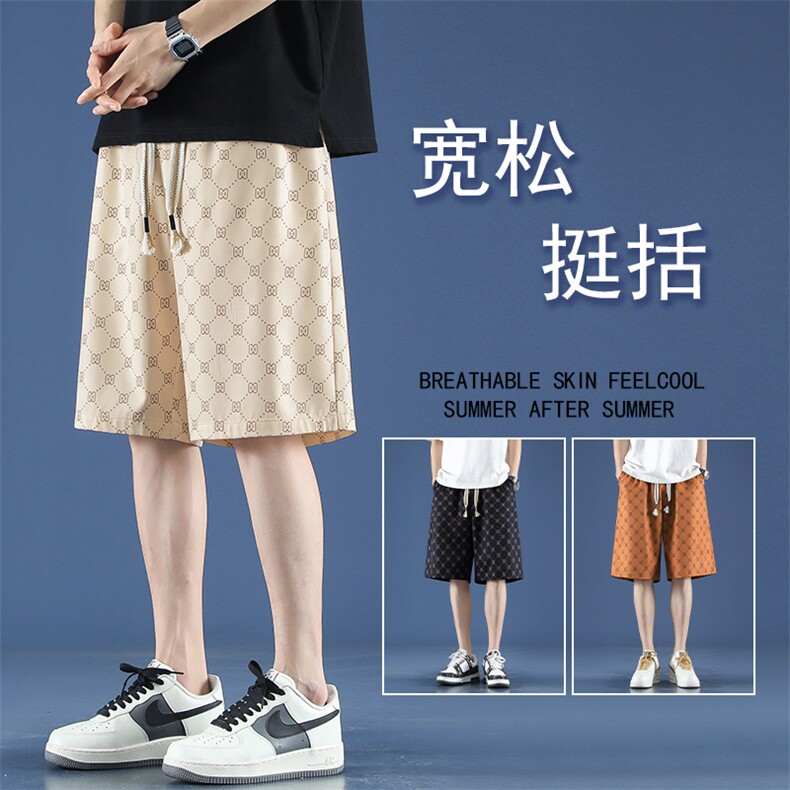 夏季新品速干五分裤时尚满布印花运动休闲裤  DK280特批17图片