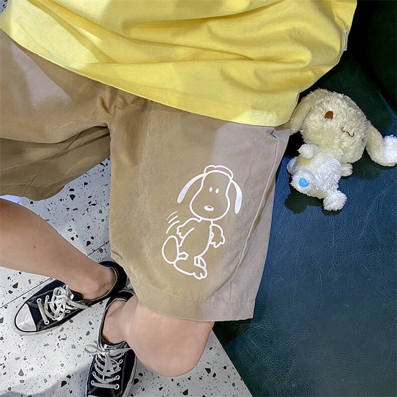 夏季情侣多色卡通印花短裤女 运动宽松五分裤男XZ707-KZ026-25图片