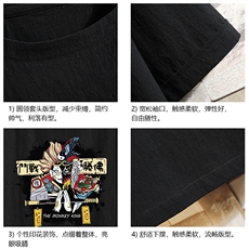 YT26016-P30亚短袖t恤男大码五分袖男宽松七分袖砖墙挂拍，男装T恤，电商A040A