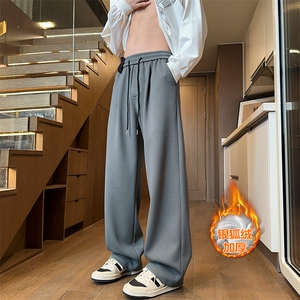 加绒加厚银狐绒菠萝格480g高克重百搭阔腿裤K5602J加绒特P38控75图片