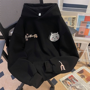 万针刺绣结构设计重磅秋冬全棉高品质美式高街连帽卫衣外套 Y7692图片