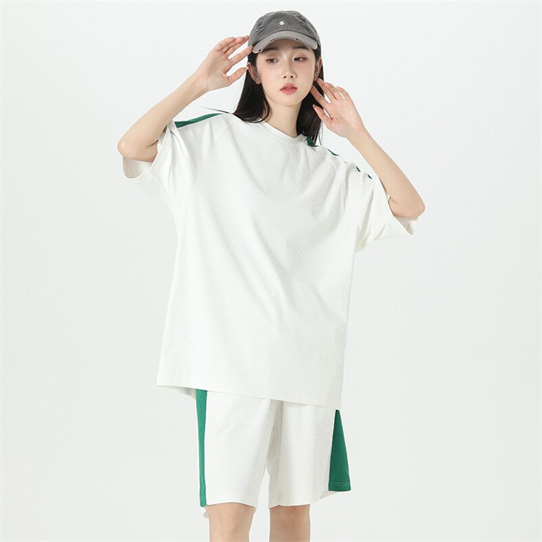女模夏季新款现货主推大码冰丝港风情侣休闲运动套装男S07P50,男装休闲套装,电商B226-2（原B217-2）