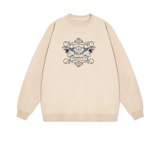 2025年秋季通勤套头长袖时尚百搭通勤简约休闲圆领，女装卫衣/绒衫，花可