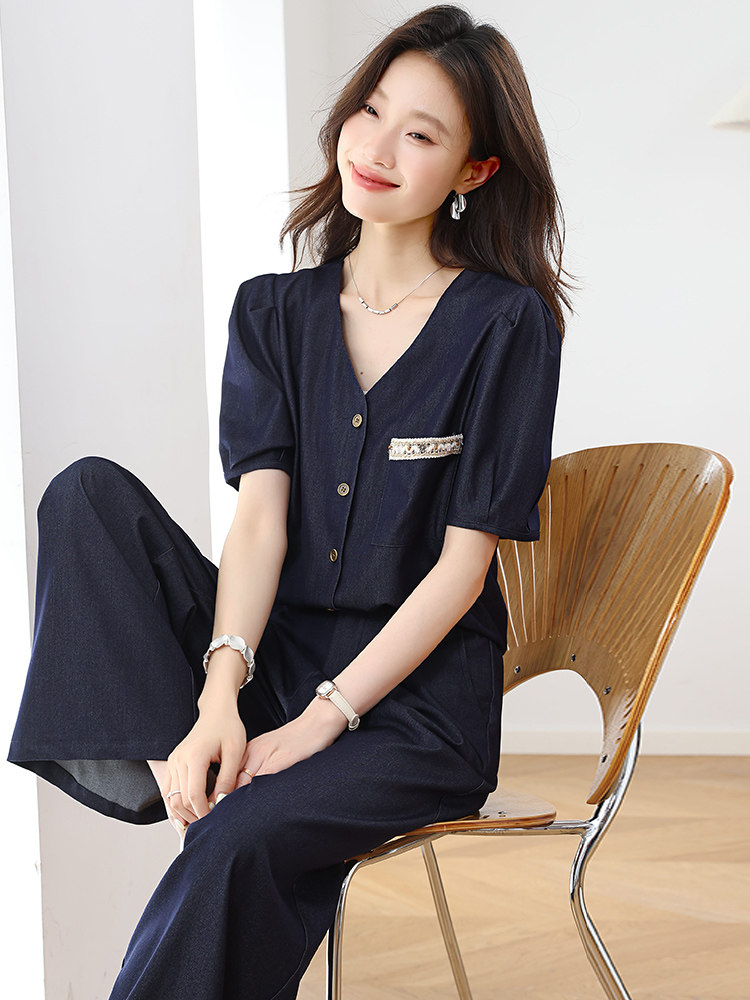 夏季新款2025套装女时尚气质优雅简约洋气时髦两件套,女装套装/套裙,婷轩阁