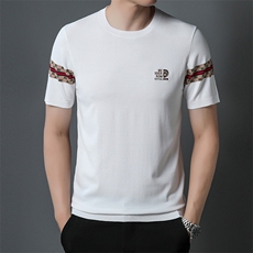 AK8578钱塘2020-3夏季新款男士时尚气质圆领精品短袖T恤P86，男装T恤，钱塘207-3
