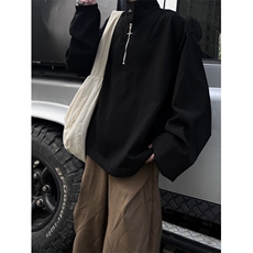 金属设计感长袖T恤，XZ1005-1-TTH0014-批4568，男装T恤，星座1005-1