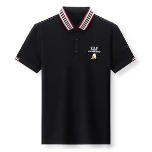 2023夏季新款商务polo衫男士短袖t恤男装夏装体恤上衣服时尚百搭图片