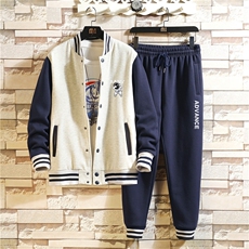 秋季新款棒球服卫衣套装男女卫衣两件套XZ102A-4-Q8639-P95，男装休闲套装，星座211-2