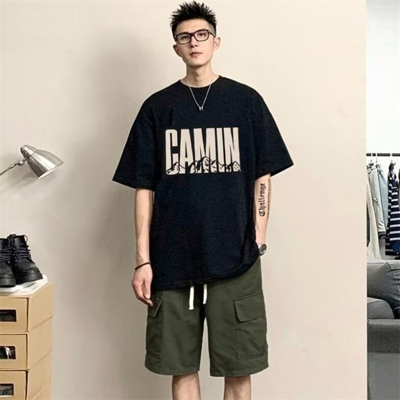 文艺标准气质时尚百搭潮青少年纯棉男短袖夏季原宿新款圆领潮流,男装T恤,星座1210-1