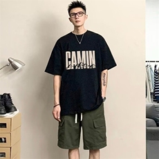 文艺标准气质时尚百搭潮青少年纯棉男短袖夏季原宿新款圆领潮流，男装T恤，星座1210-1