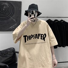 YT26007-P30亚短袖t恤男大码五分袖男宽松七分袖港风模特，男装T恤，电商A040
