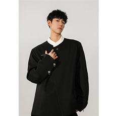 1新中式拼色大码M-5XL西服男:95%聚酯纤维5%氨纶XF77951特P65控98，男装西服，星座226-2