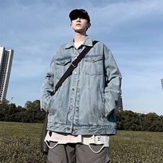 高街vibe美式撞色十字架外套欧美街头ins穿搭高级感夹克WT605p80，男装夹克，星座1013