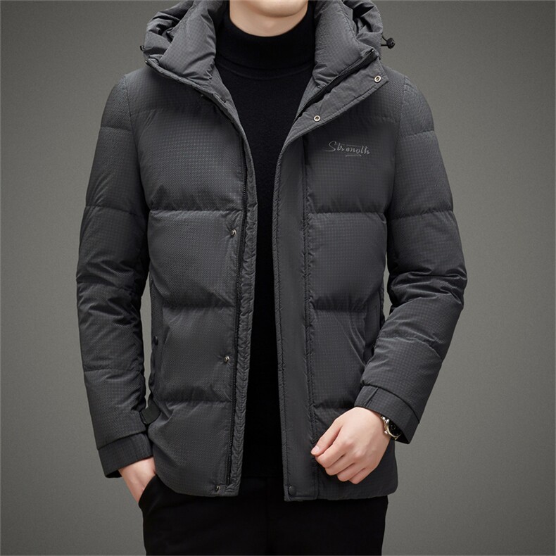 新款加厚保暖羽绒服中年冬季男士商务休闲上衣男装白鸭绒外套,男装羽绒服,电商B212（原钱塘6029）
