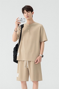 TZ25313-特P60 夏季休闲T恤短裤男两件套图片