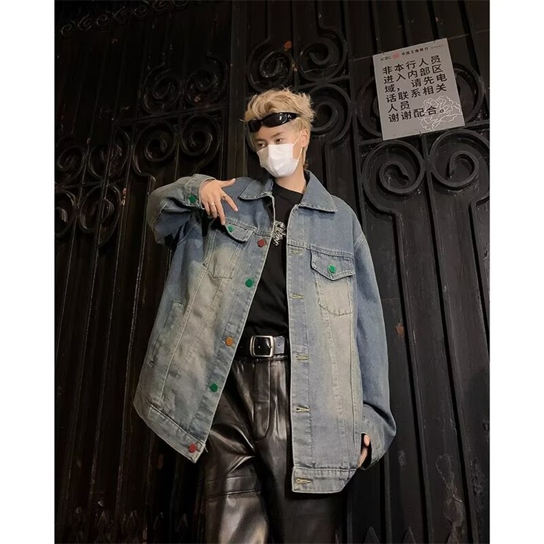牛仔外套男女新款2024春秋设计感小众宽松休闲复古vintage潮牌图片