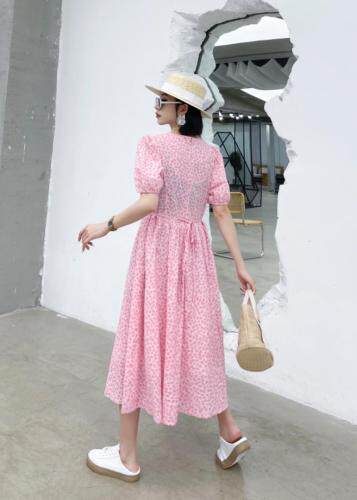 印花连衣裙，女装连衣裙，她家