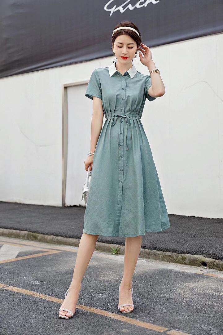 时尚洋气A版系带连衣裙三提花珍珠丝，女装连衣裙，茗格拉