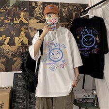 Q11180-P30春夏季七分袖t恤男大码五分袖男短袖中袖，男装T恤，电商A040